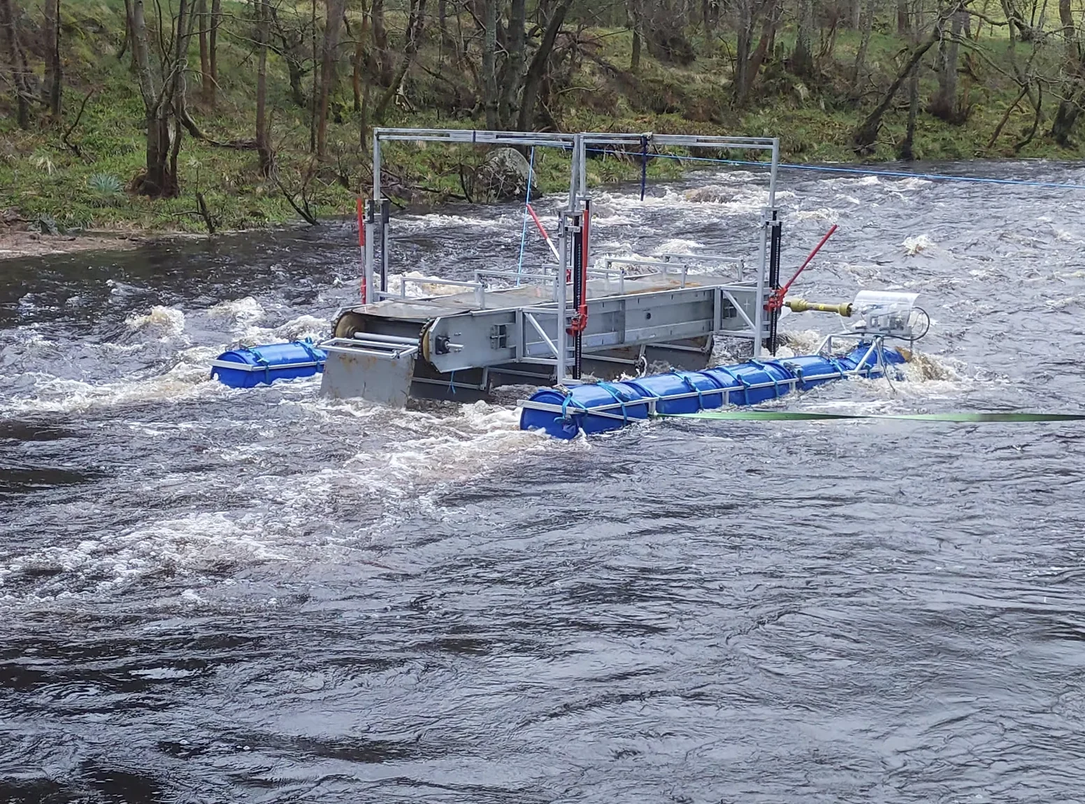 RivTide Power tidal energy device deployed in a fast-flowing Scottish river